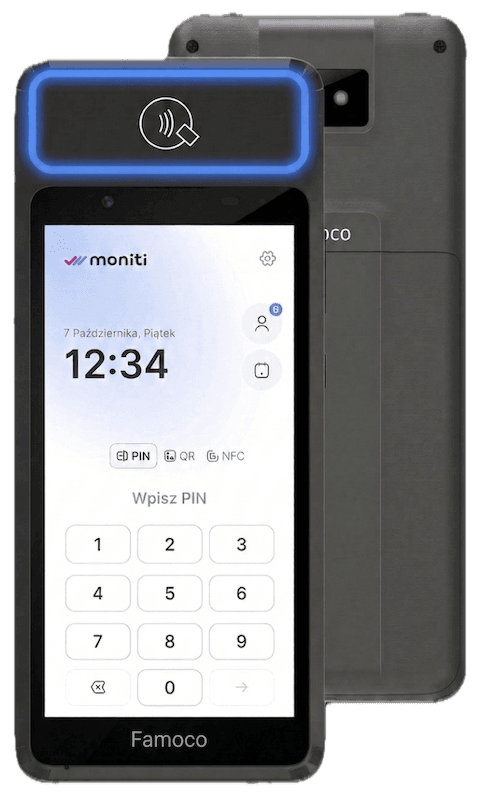 Famoco FX207 Tap&Go z Moniti Kiosk